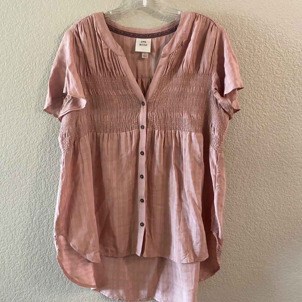 Knox Rose Dusty Rose Shirt L